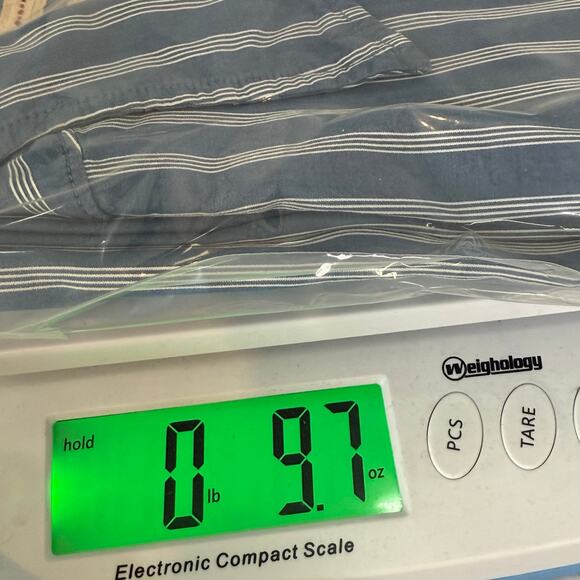 vtg Y2K Hollister Shirt Size M Button Down Striped Work Preppy Academia Logo - Picture 11 of 12